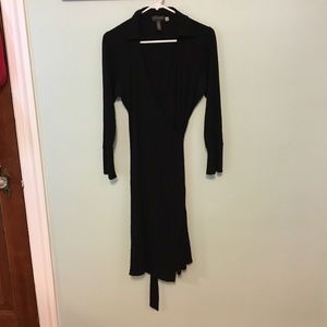Black wrap dress